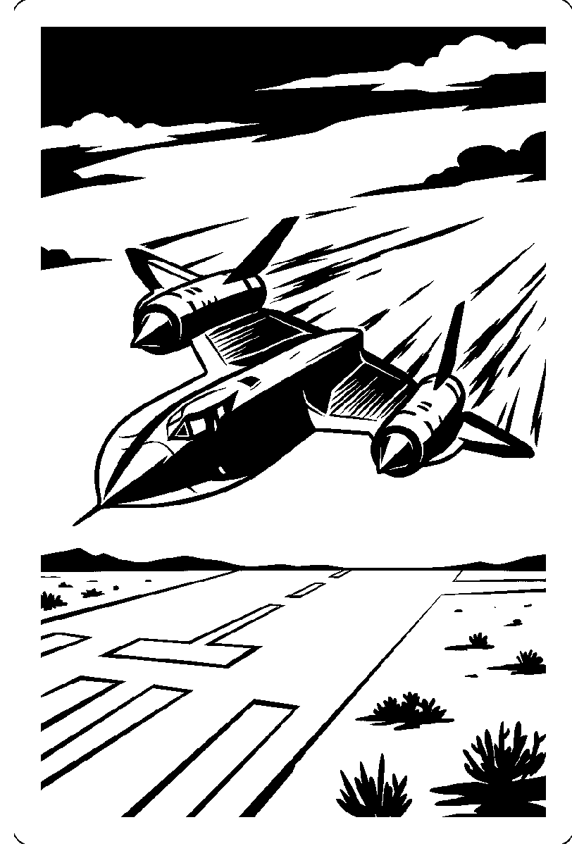 SR71 Doing A Low Fly-By