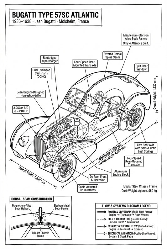Detailed Image Of A Bugatti Type 57SC Atlantic