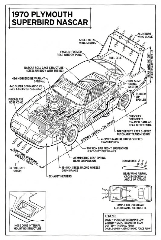 Detailed Image Of 1970 Plymouth Superbird Nascar