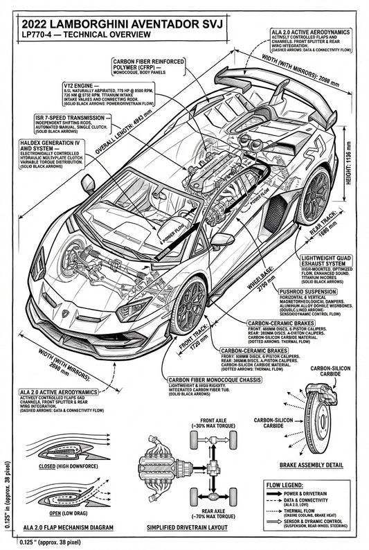 Detailed Image Of 2022 Lamborghini Aventador SVJ
