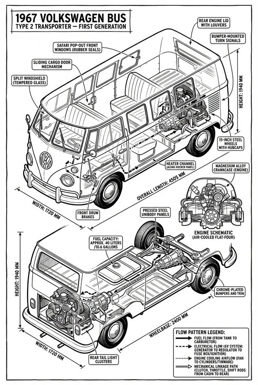 Detailed Image Of 1967 Volkswagen Bus